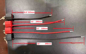 Rojo/Negro 215MM/290MM/330MM/390MM grillete de acero largo barato buena calidad armas de fuego candados de pistola de seguridad - Product Image 6