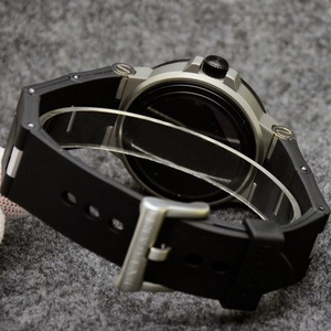 Luxury Aluminium <b>Automatic</b> Watch Men's Sport <b>Wristwatch</b> with 24H Dual Time Display and Rubber Strap - Product Image 5