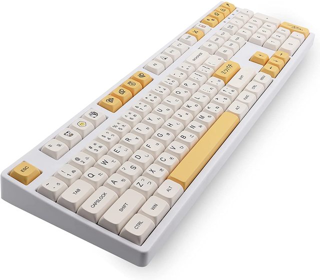 137-Keys Dye-Sublimation PBT Keycaps for Gaming Keyboard XDA Profile Japanese Keycaps with Cherry Gateron MX Switches