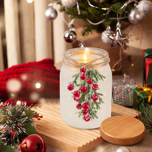 Thanksgiving Christmas Ramadan & Diwali Soy Wax Meadow Jar Candle Eco-Friendly <b>Indoor</b> Home <b>Decor</b> with Elegant Design Handmade - Product Image 5
