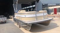 Kapal Pesiar Mewah 21ft 6.4m Berbahan Aluminium Alloy dengan Dek, Rekreasi, Mesin Luar, Garansi 3 Tahun /OEM 2.3m/2.6m P21 200HP
