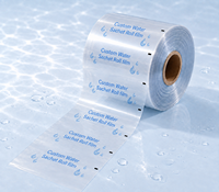 Emballage en sachet d'eau en plastique LDPE transparent avec logo personnalisé imprimé, 250 ml, 330 ml, 500 ml, rouleaux de film pour sachets d'eau