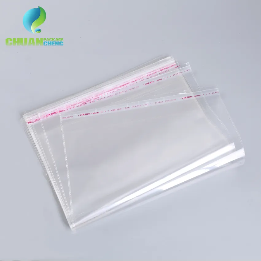 Pochettes Cellophane transparentes 100 pièces, sac adhésif à fermeture forte pour cosmétiques, pochette en plastique Opp, emballage d'emballage