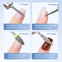 Kit de lime à ongles électrique sans fil avec moteur sans balais puissant, rechargeable par USB-C, logo personnalisé, aluminium, 40000 tr/min, base pour ongles