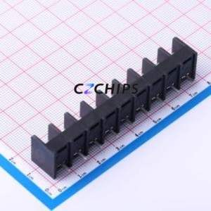 DBT50-8.25-9P-BK-P Barrier Terminal Block Through hole Component (THT),P=8.25mm Connector Three Sides 8.25mm 1x9P Edge Pin - Product Image 1