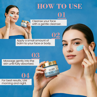 Private label biologische veganistische blauwe koperpeptide ceramide anti-aging herstellende GHK-Cu gezichtscrème 50ml geschikt voor vrouwen