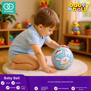 Jouet pour bébé en peluche en forme de cloche de lapin de 4 pouces, boule en <span class=keywords><strong>coton</strong></span>, universel intérieur/extérieur, apaisant, à saisir, silencieux, unisexe, sac en filet - Product Image 3