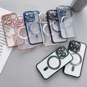 Electroplated Tpu CD Pattern Magnetic Phone Case For iPhone 13 14 Pro Max CD Plating Case