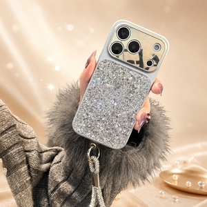 เคสโทรศัพท์ประดับเพชร พีซี หรูหรา กันกระแทก พร้อมสายคล้อง สำหรับ iPhone - Product Image 1