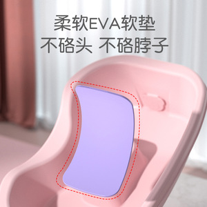 Bassin de lavage de cheveux plat pour usage domestique, en plastique, blanc nacré, rose cristal, lilas, violet, pour personnes âgées, femmes enceintes, post-partum, et pour le repos au lit - Product Image 2