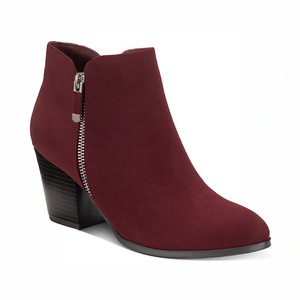 High Quality <strong>Women's</strong> Suede <strong>Ankle</strong> <strong>Boots</strong> Chunky Block <strong>Low</strong> <strong>Heel</strong> Vintage Tie Knot Booties Shoes <strong>With</strong> Side Zipper - Product Image 2