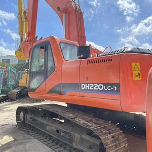 Excavadora hidráulica de cadenas Doosan DX220 usada original de Corea, excavadora mediana de 22 toneladas para movimiento de tierras y construcción de canteras - Product Image 1