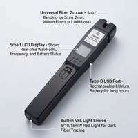 Compact Size Handheld Live Fiber Identifier Rechargeable Optical Fiber Detector Non-Intrusive Traffic Tester with USB-C Port
