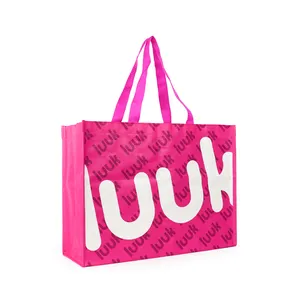 New Fashionable Eco-Friendly Custom High Quality Laminated PP Shopping Bags Reusable Woven Bags With Logo Pattern