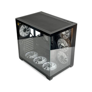 Manmu Meilleure Qualité Full Tower <span class=keywords><strong>ATX</strong></span> <span class=keywords><strong>PC</strong></span> Case Noir Transparent Desktop Computer Cases Towers Made Aluminum Alloy for Gaming CPU - Product Image 5