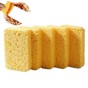 Sản phẩm mới nổ nhà bếp cellulose chà miếng bọt biển bột gỗ bông hộ gia đình Sản phẩm làm sạch - Product Image 1