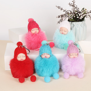 Porte-clés en peluche en forme <span class=keywords><strong>de</strong></span> poupée 3D, accessoire <span class=keywords><strong>de</strong></span> sac, <span class=keywords><strong>de</strong></span> voiture ou <span class=keywords><strong>de</strong></span> téléphone très populaire, ornement pour fille, accessoire quotidien - Product Image 2