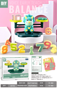 Juego Educativo AiJH para el Aprendizaje Temprano, Balanza de Conteo por Voz, Juguete de Matemáticas Montessori con Pesas y Números, con 30 Tarjetas Aritméticas - Product Image 5