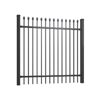 Clôture en acier résistante à la rouille avec pointe de lance, clôture extérieure en métal durable, clôture de jardin résistante aux intempéries, clôture de périmètre sécurisée