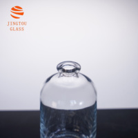 Bouteille en verre ronde de 500 ml à fond épais, à motif en relief en forme de montagne, adaptée au whisky, au brandy, à la vodka, etc.