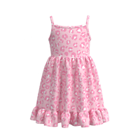 Robe d'été personnalisée en soie de lait pour enfants, robe tourbillon pour filles, vêtements pour tout-petits, imprimé unique pour enfants