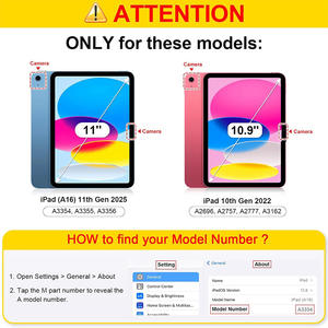 Étui pour tablette adapté à l'iPad Air 4/5 - 10.9 (emplacement pour stylet à droite) avec couverture à trois volets scintillante, étui de protection pour tablette - Product Image 2