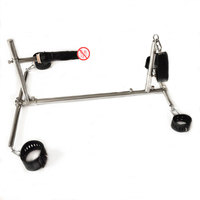 Étagère en acier inoxydable pour BDSM, bondage, jouets sexuels en cuir, godemichés et pénis artificiels