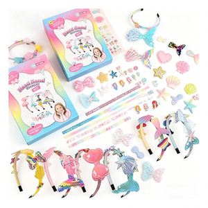 Kit de Accesorios para el Cabello DIY para Niños, Corona de Sirena, Perlas, Cinta, Hecho a Mano, Premio para el Aula, Juguete, Set de Regalo - Product Image 5