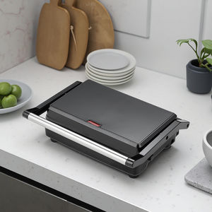 Vente en gros Plaque détachable pour contact électrique en acier inoxydable Presse-<span class=keywords><strong>panini</strong></span> Grilles et plaques chauffantes électriques bon marché - Product Image 1