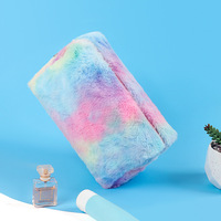 Sacs de maquillage avec Logo personnalisé mignon arc-en-ciel Tie Dye, pochette d'organisation de beauté