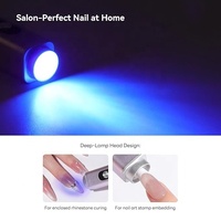 Lampe à Ongles UV 3 en 1 Aimant Œil de Chat 8s Flash Cure Lampe Tampon à Ongles Affichage LCD Mini Séchoir à Ongles Portable Rechargeable