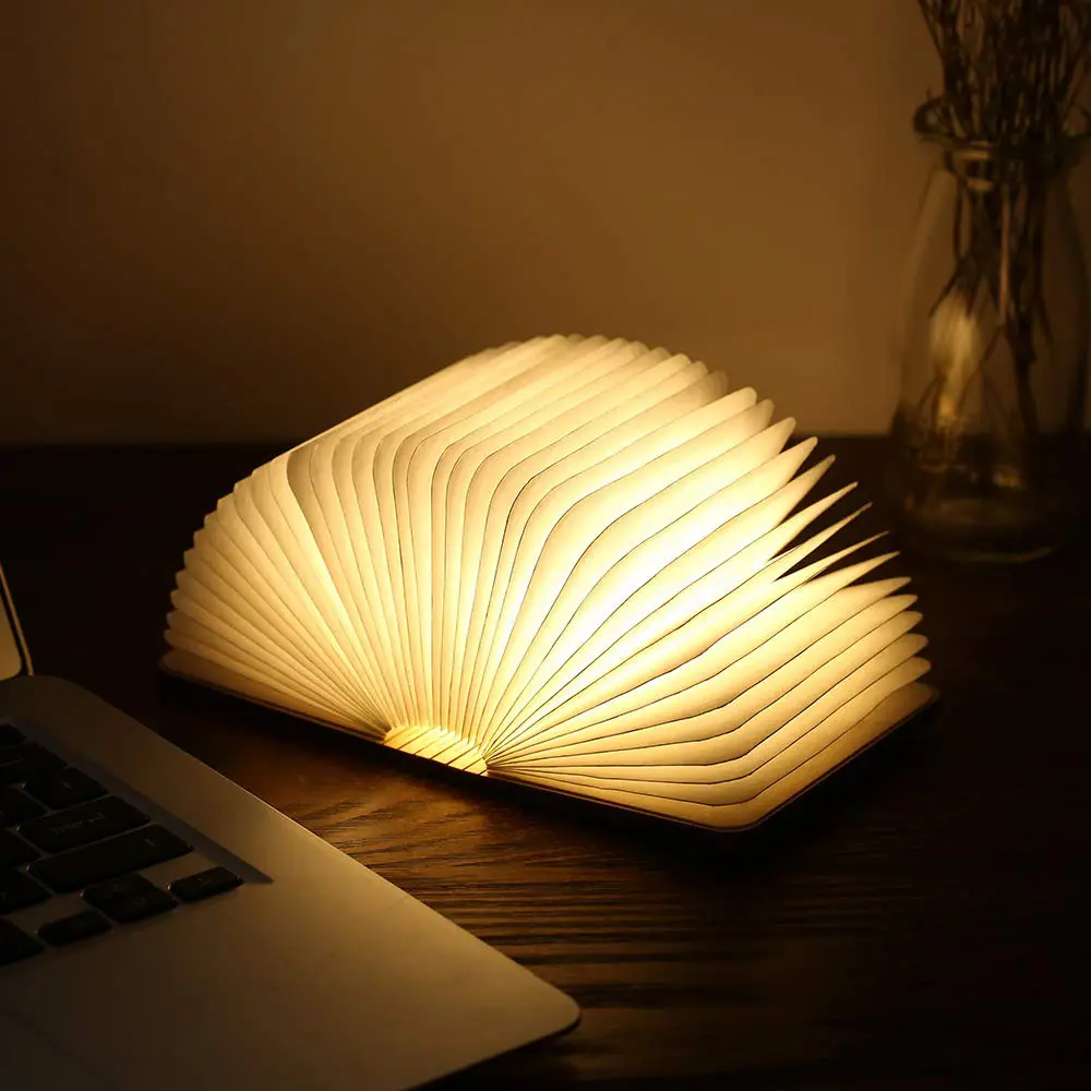 Cute Night Light Usb Book Shape Foldable Led Lamp Folding Book Light