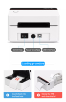 58mm pengiriman Mini Portabel kecepatan tinggi Desktop Bluetooth Mini pemotong otomatis Terminal pengiriman stiker Label Printer termal
