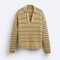 Maßgeschneiderter Neuer Stil Langarm-Pullover Herren Umlegekragen Gestreifter Strickpullover Polokragen Strickware Pullover für Männer