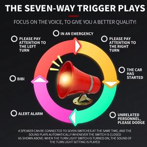 JRSG-02 Sirena de Alarma Exterior de 30W y 130db con Sonido de Fuego, Sirena de Sonido y Luz con Luz Estroboscópica Intermitente (Roja) - Product Image 5