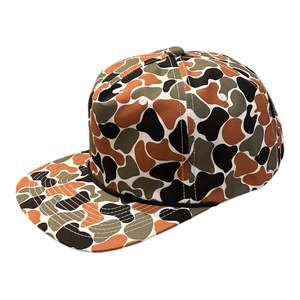 Casquette Snapback Camouflage Personnalisée avec Patch en Cuir, Casquette de Baseball Vintage 5 Panneaux en Coton Camouflage Canard avec Cordon pour Chasse et Camping en Plein Air - Product Image 4