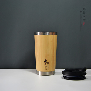 Bamboo Coffee Cup Stainless Steel Inner Liner 6-12 Hour Insulation Travel Portable Beverage Cup For Car And Office Use - Product Image 3
