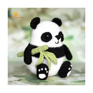 Mini Soft Animal Amigurumi handgemachte süße Puppe Eco Crochet Panda Bär Stofftier