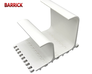 800-serie POM modulaire transportband met lepelvormige schotten, duurzame kunststof transportband met noppen voor voedselverpakkingslijnen - Product Image 1