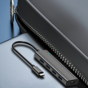 Hub USB 3.0 4 ports en aluminium, femelle-femelle, compatible avec l'électronique grand public et les ordinateurs, utilisation pour mini <span class=keywords><strong>PC</strong></span>, sortie Type C, en stock - Product Image 4