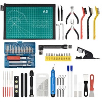 Kit d'outils pour imprimante 3D, 91 pièces, comprenant un outil de débavurage, un kit de nettoyage des buses, un coupe-tubes, un kit de ponçage pour