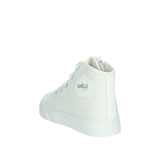 Sneakers Gaelle Paris Bianco High Top in tela per ragazze - Product Image 2