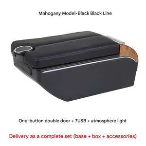 Consola de reposabrazos central de cuero Suzuki <span class=keywords><strong>Baleno</strong></span> 18 con caja de almacenamiento portavasos delantero para asiento de coche - Product Image 5