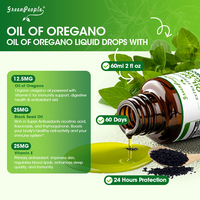 Huile d'origan liquide à usage oral, gouttes d'huile de nigelle, vitamine E - Améliore la digestion, renforce le système immunitaire, santé intestinale, 12,5 mg par