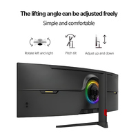 Monitor de Juegos Curvo Profesional OEM de 49 Pulgadas, 165Hz, 5K 5120x1440, HVA Q495K-OEM, Marca Personalizada para PC