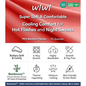 Chemise de nuit personnalisée pour femmes, manches courtes, en viscose de bambou, vêtements de nuit, taille plus, S-4X - Product Image 5