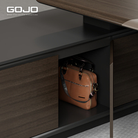 Table de direction E0 de luxe légère Bureau de bureau pliable au design moderne avec prises ergonomiques de haute qualité pour le bureau du PDG