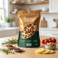 Sachets Doypack refermables en PE laminé de qualité alimentaire avec gaufrage mat pour l'emballage des noix et des snacks