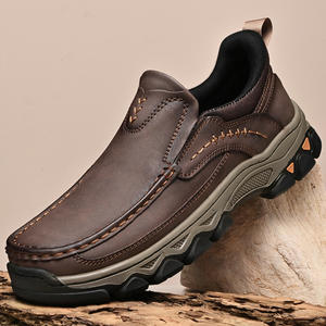 Vente chaude de couvre-chaussures en cuir pour hommes de grande taille, mocassins, chaussures de randonnée en plein air décontractées, à la mode et confortables - Product Image 3