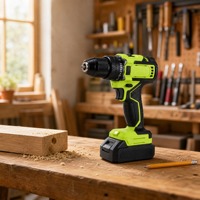 Perceuse à percussion sans fil 21V, sans balais, à vitesse variable, outil électrique OEM pour le bois, le métal, le béton, la rénovation de la maison